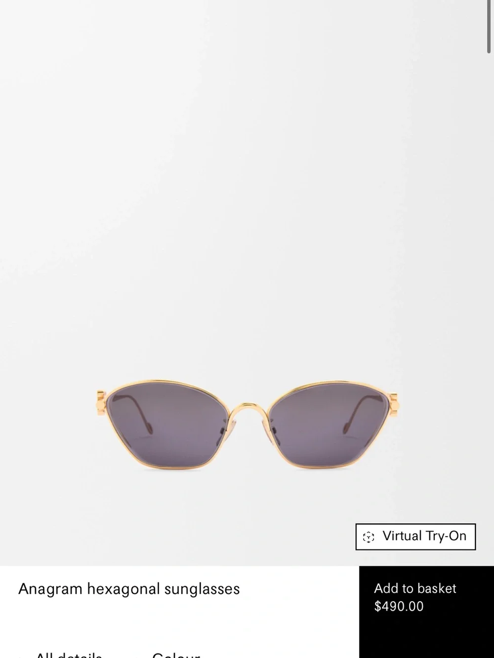 Loewe Anagram Hexagonal Sunglasses